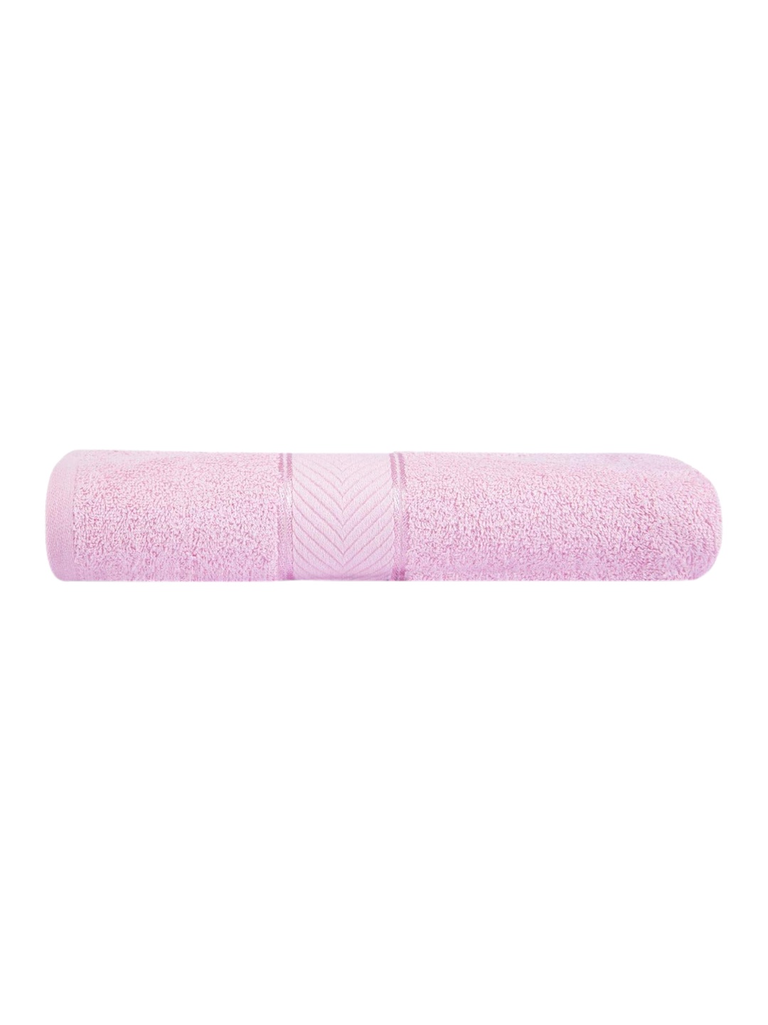 

MAFATLAL Pink Striped Cotton 500 GSM Bath Towels