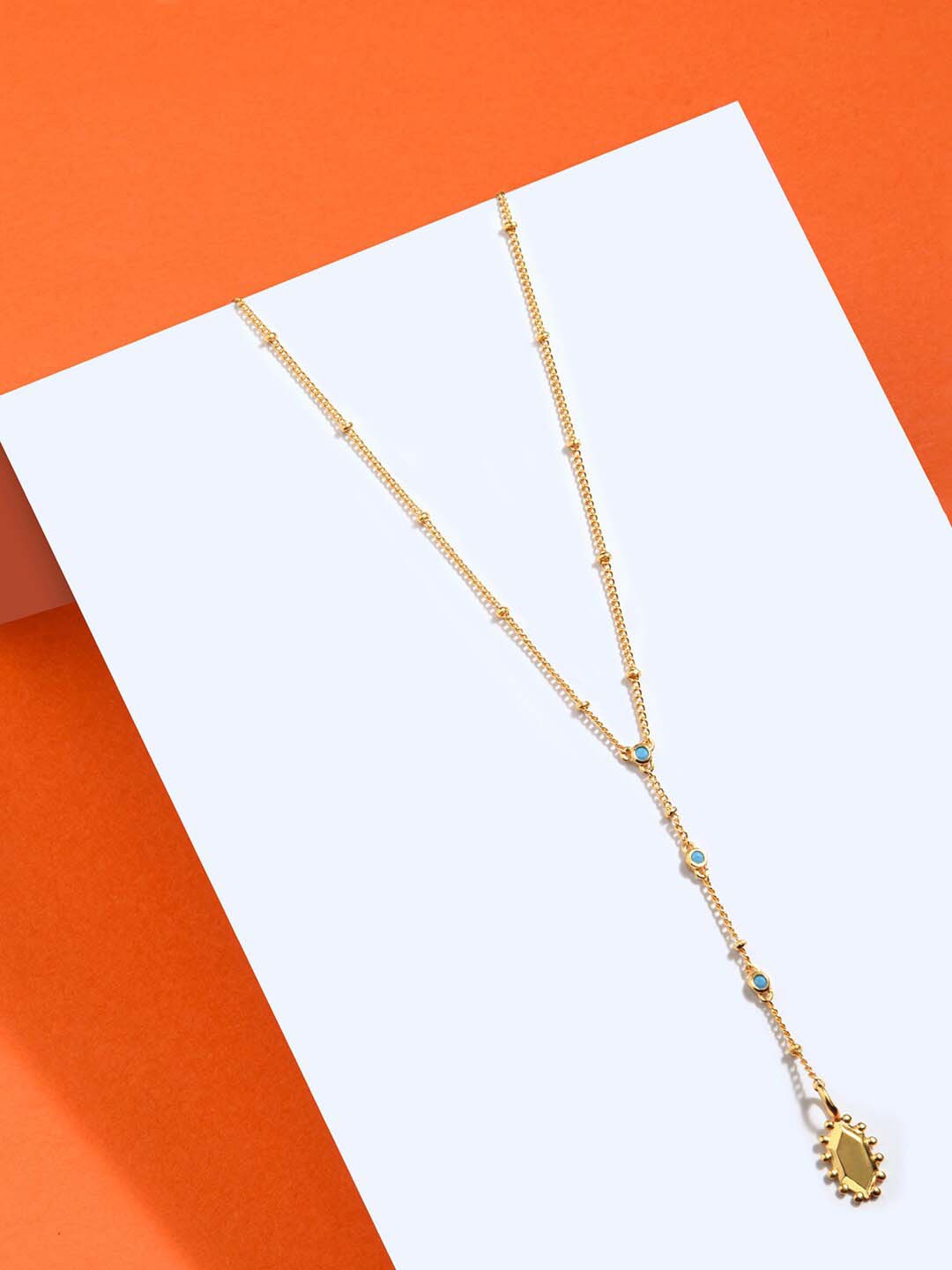 

Accessorize London Real Gold Plated Z Long Y-Chain Necklace