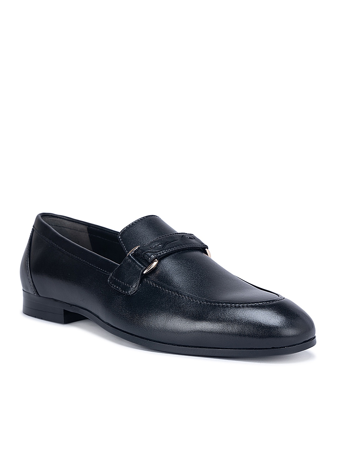 

ROSSO BRUNELLO Men Leather Formal Loafers, Black