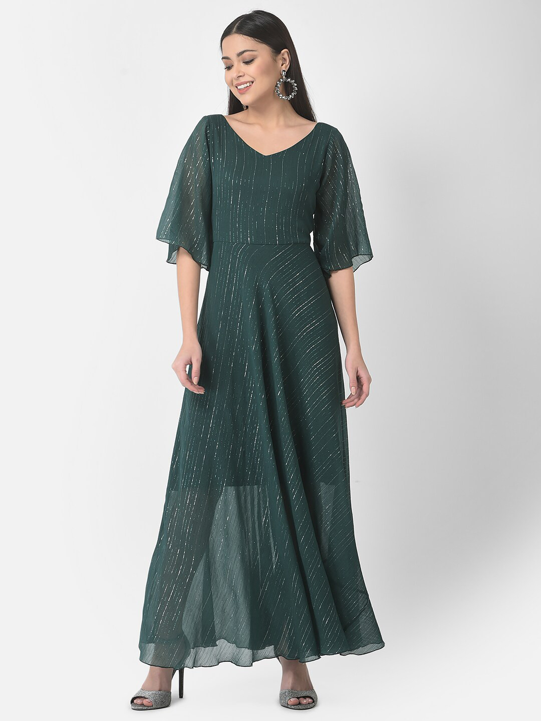 

Eavan Georgette Maxi Dress, Green
