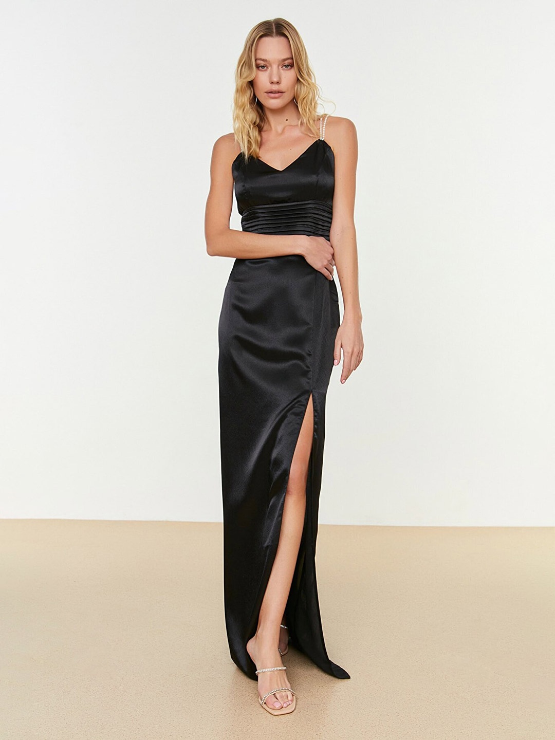 

Trendyol Shoulder Straps Maxi Dress, Black