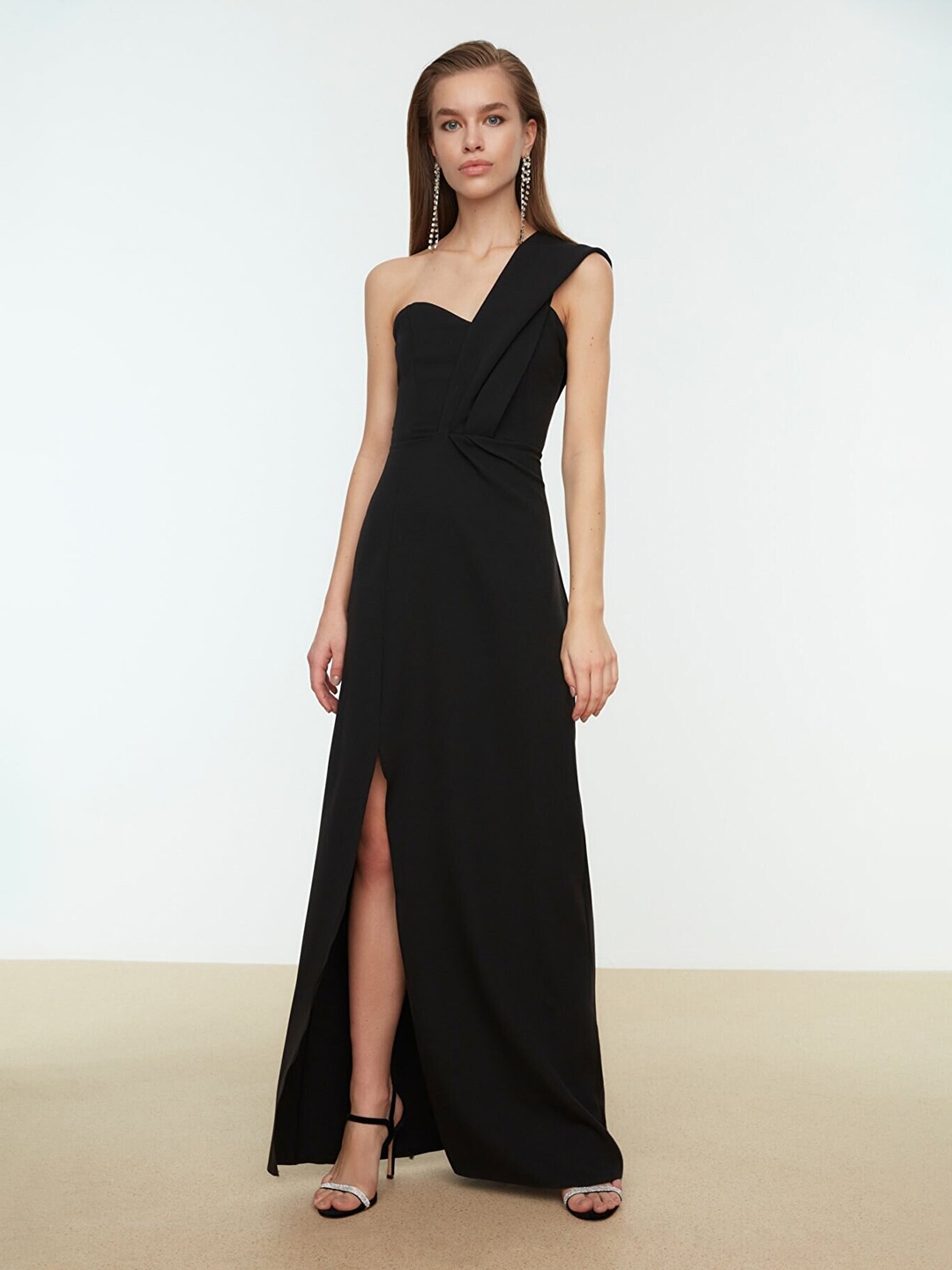 

Trendyol Sweetheart Neck Maxi Dress, Black