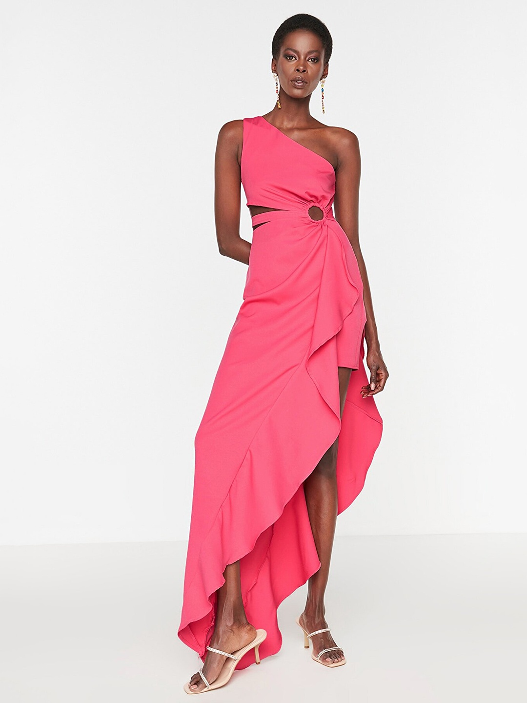 

Trendyol One Shoulder Maxi Maxi Dress, Fuchsia