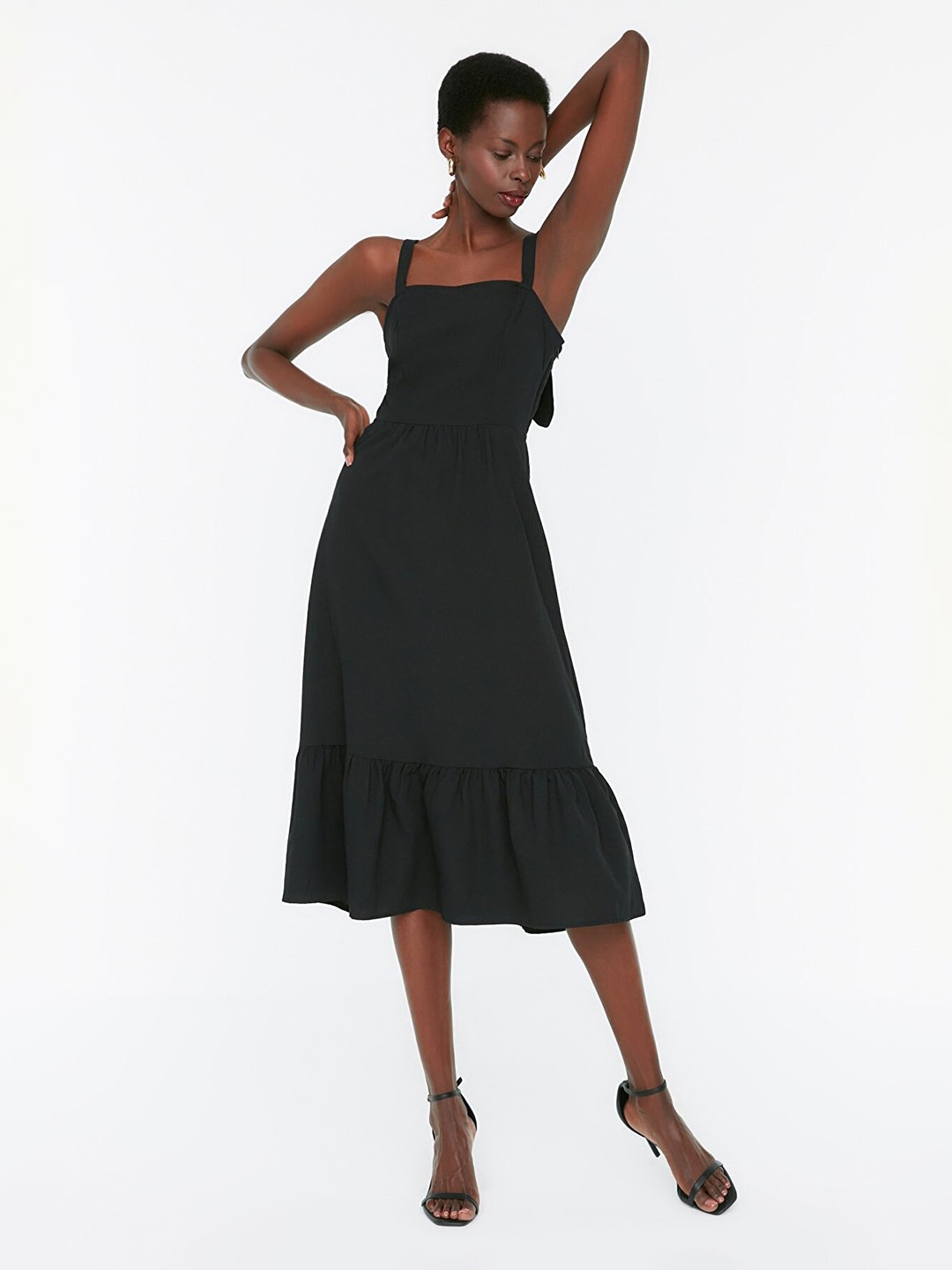 

Trendyol A-Line Midi Dress, Black