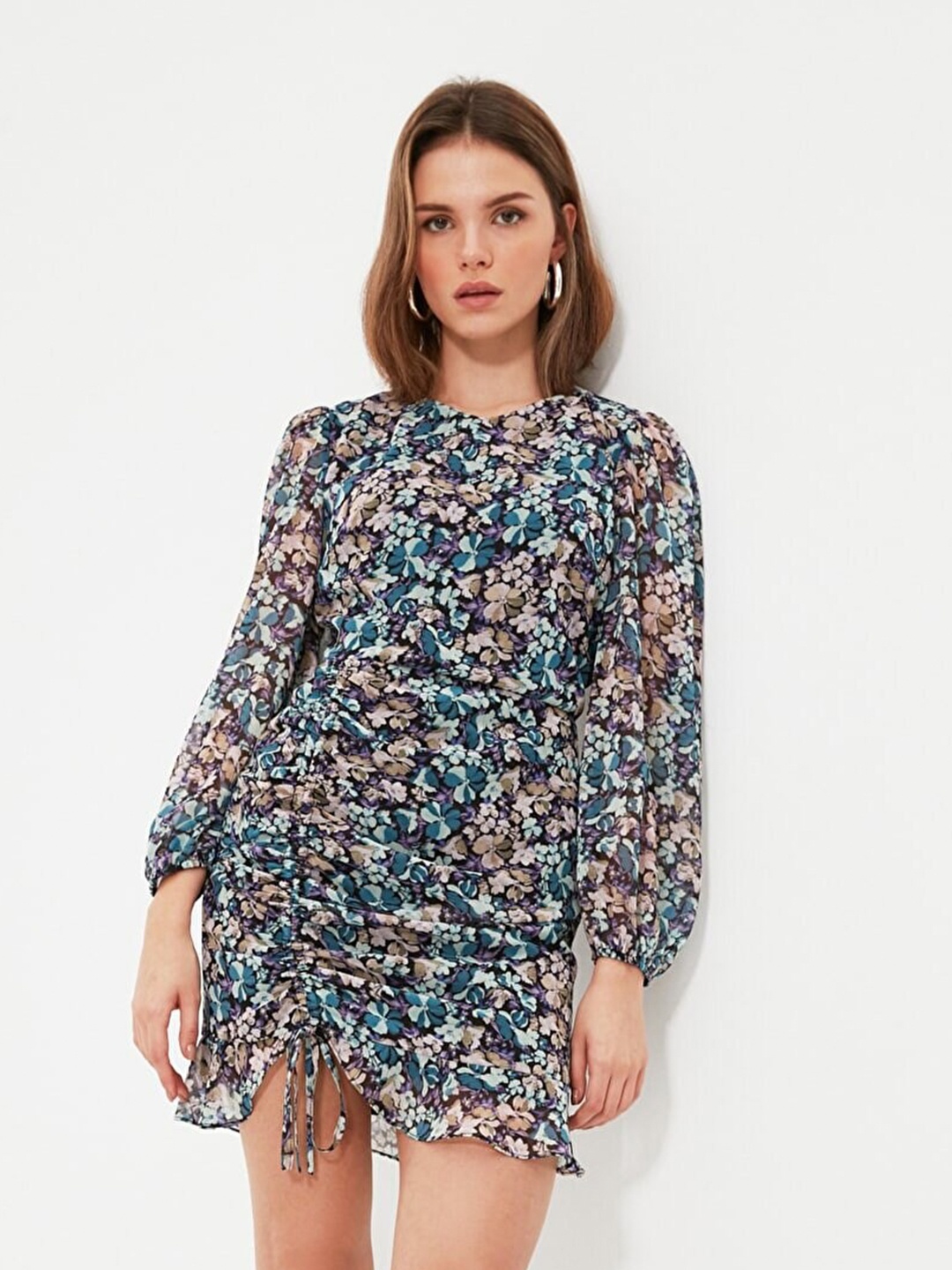 

Trendyol Floral A-Line Mini Dress, Green