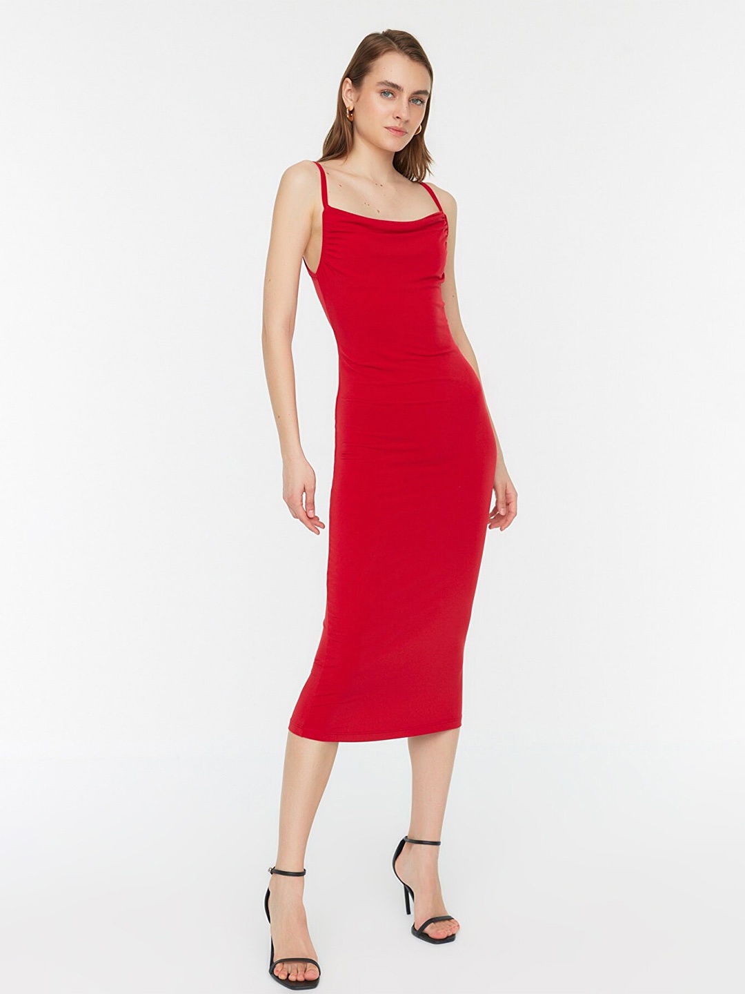 

Trendyol Bodycon Midi Dress, Red