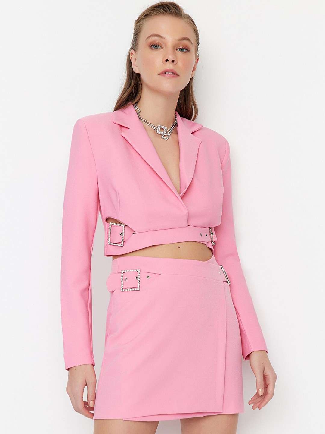 

Trendyol Women Pembe Mini Wrap Skirts, Pink