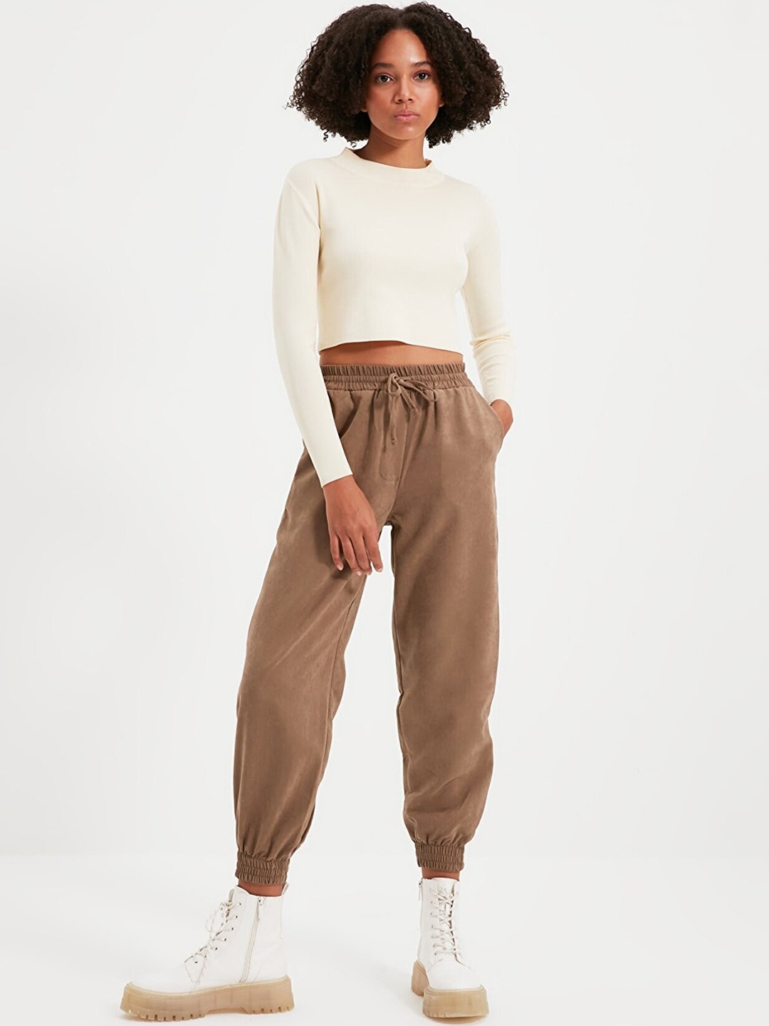 

Trendyol Women Joggers Trousers, Brown