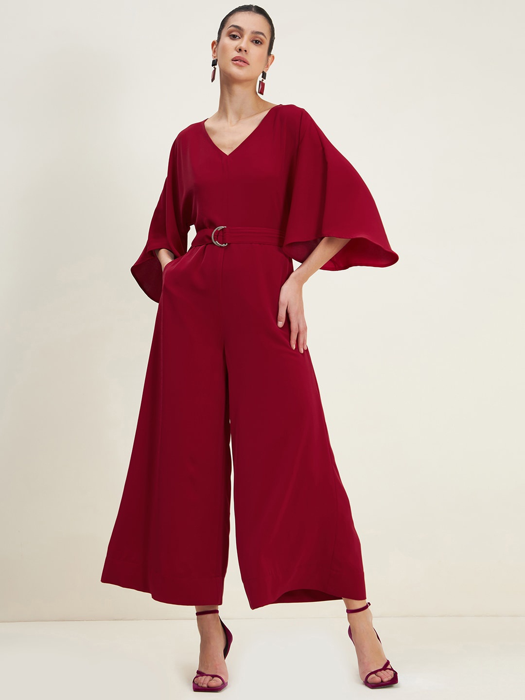 

Femella Basic Jumpsuit, Maroon