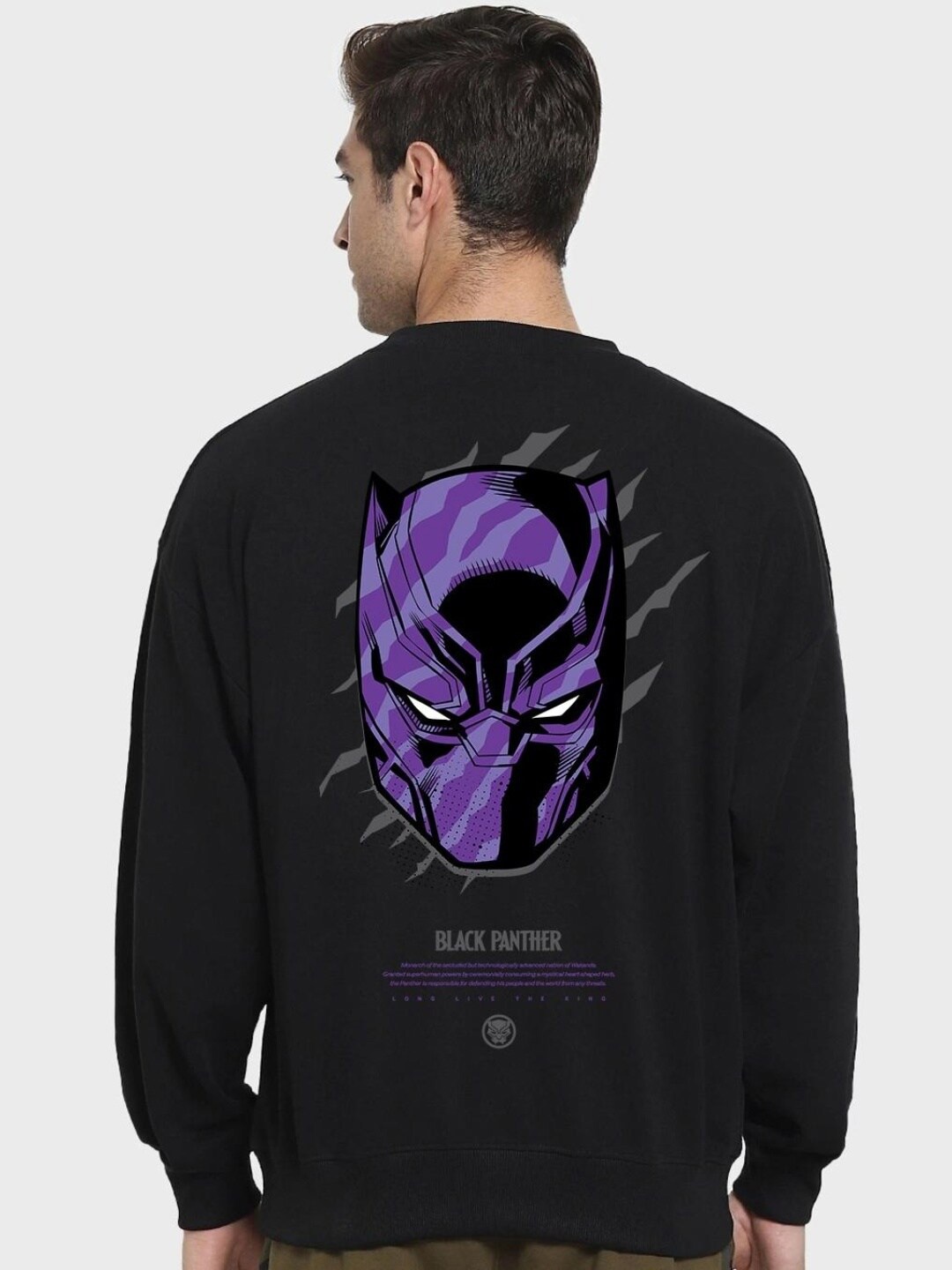 

Bewakoof Men Printed Sweatshirt, Black