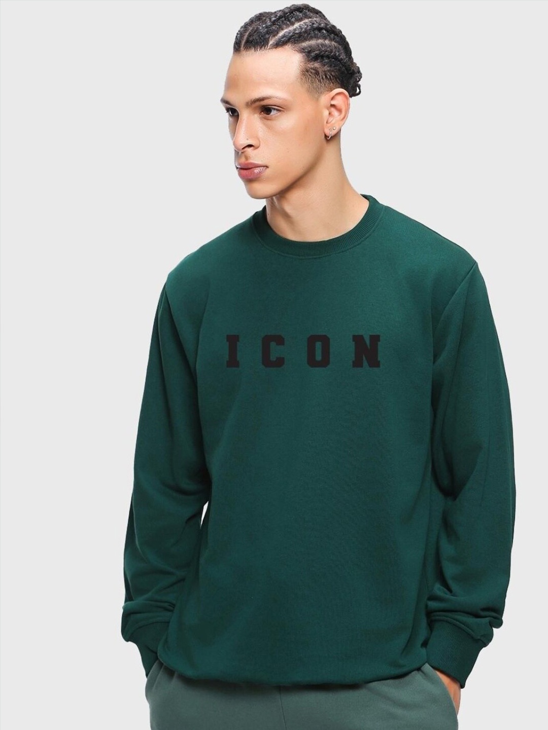 

Bewakoof Men Green Printed Sweatshirt
