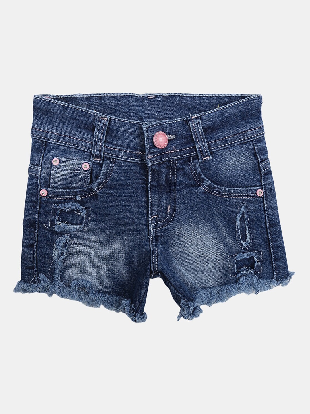 

V-Mart Boys Washed Denim Shorts, Blue
