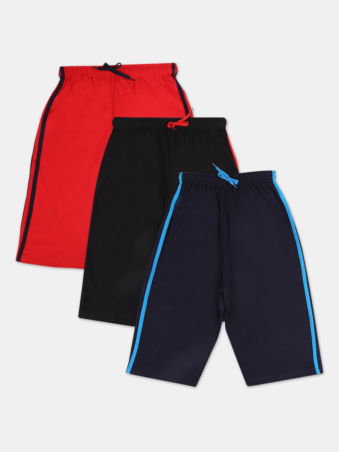 

V-Mart Boys Pack of 3 Cotton Shorts, Red