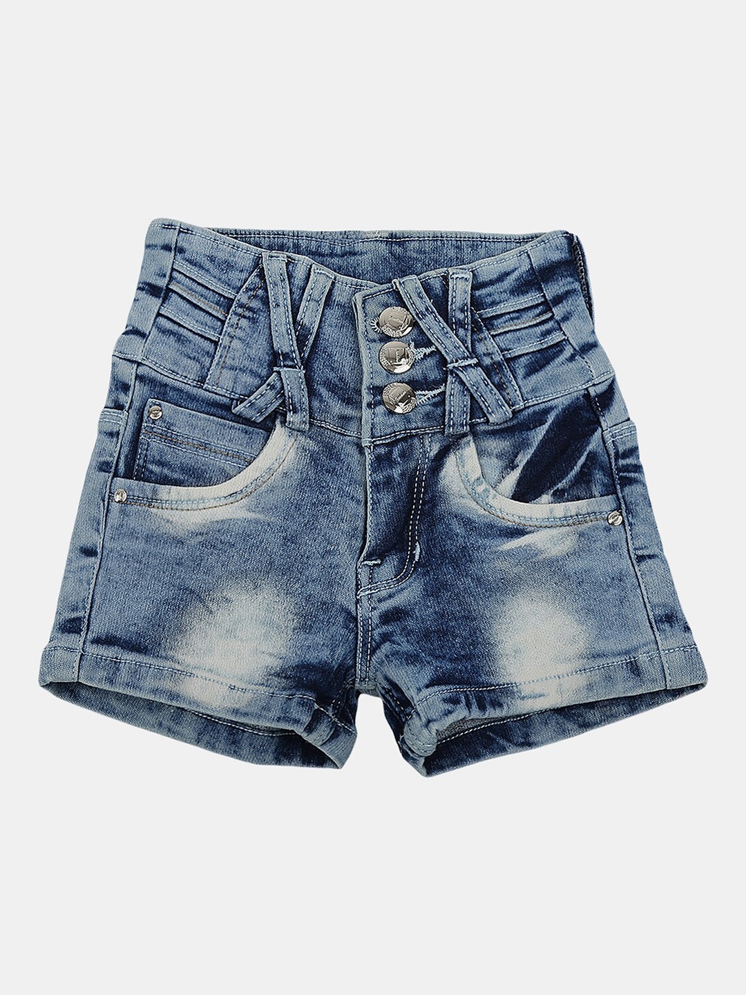 

V-Mart Boys Washed Denim Shorts, Grey