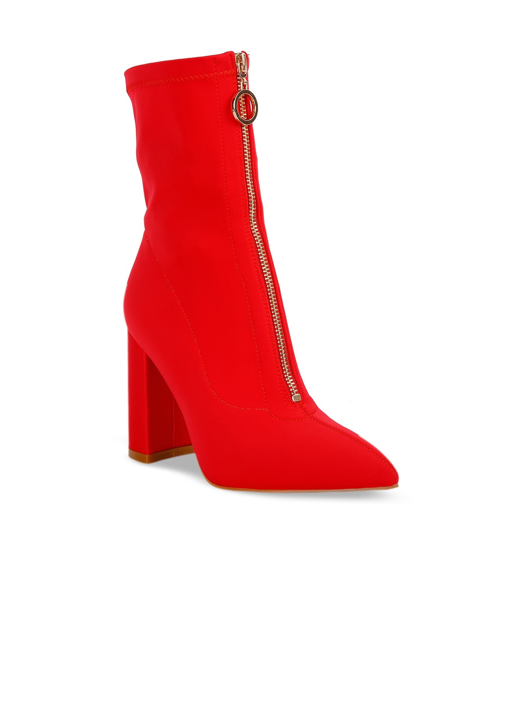 

London Rag Women High Heeled Ankle Boots, Red