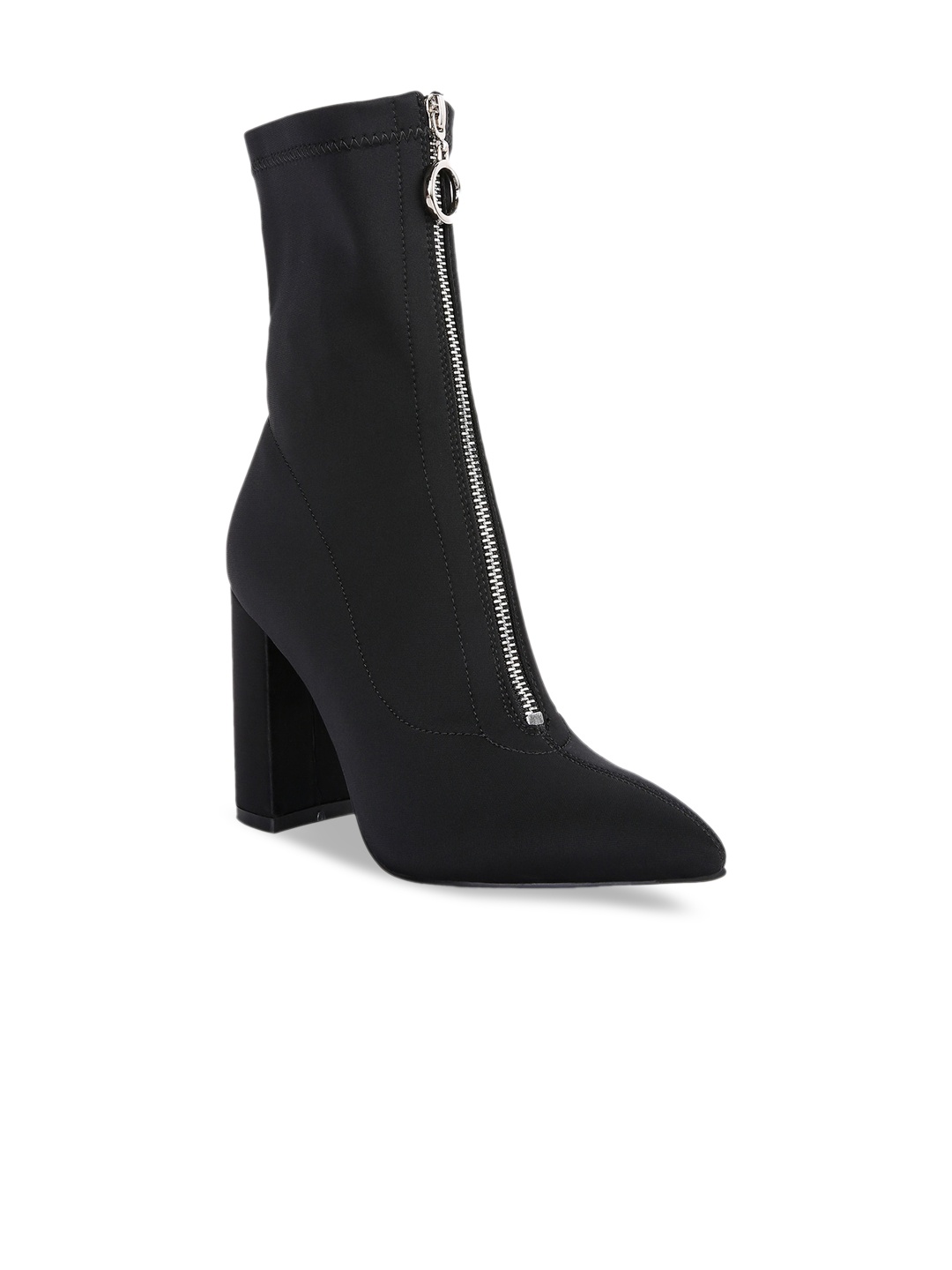 

London Rag Women Block Heeled Regular Ankle Boots, Black