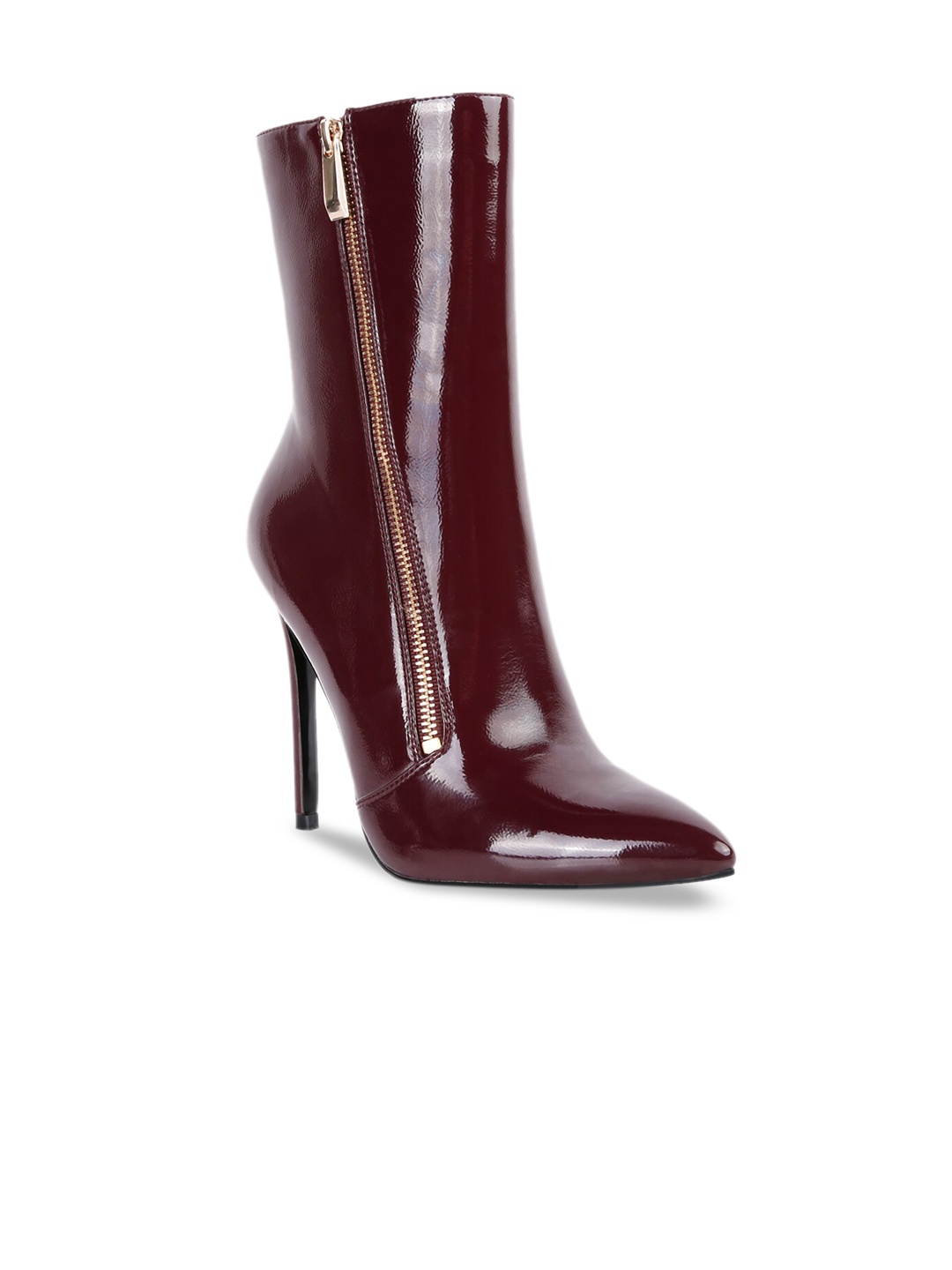 

London Rag Women High Heeled Regular Boots, Burgundy