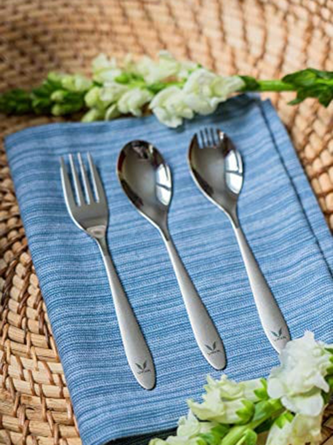 

Vaya Set Of 3 Stainless Steel Cutlery, Silver