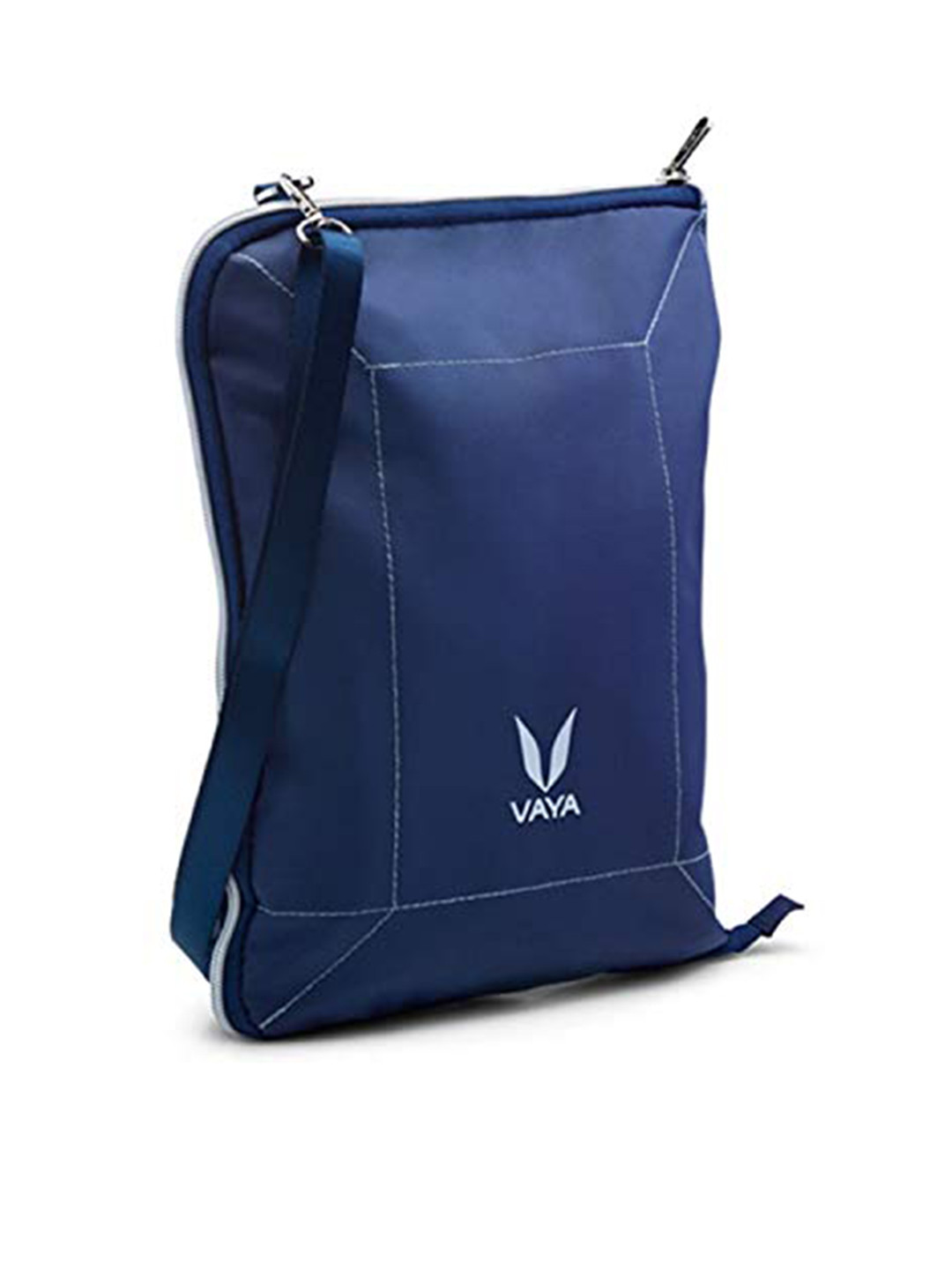 

Vaya Bagmat Brand Logo Printed Cotton Sling Travel Lunch Bag, Blue