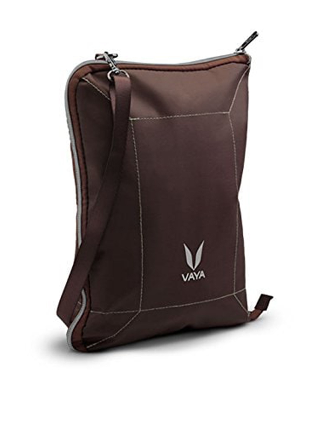 

Vaya Brand Logo Printed Cotton Sling Travel Lunch Bag, Grey