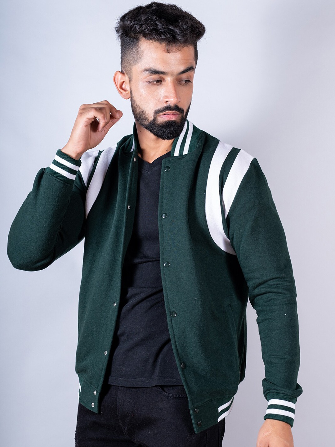 

Tistabene Men Lightweight Cotton Bomber Jacket, Green