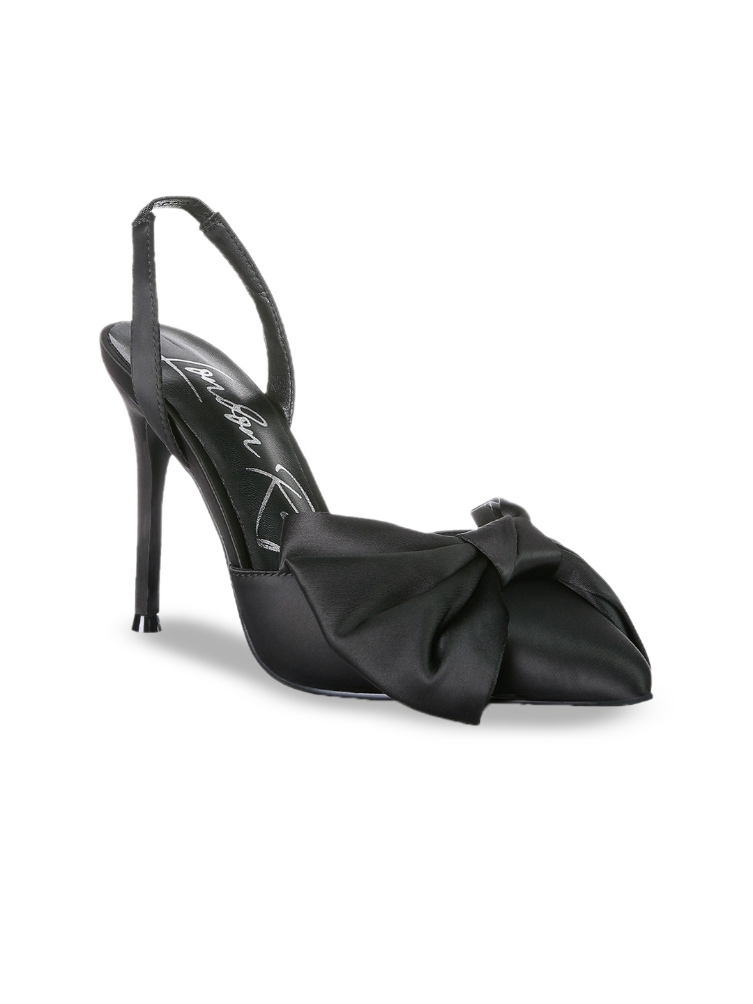 

London Rag Stiletto Pumps With Bows, Black