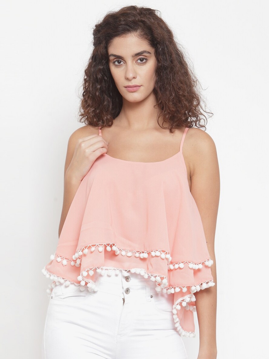 

Purple State Layered A-Line Top, Peach