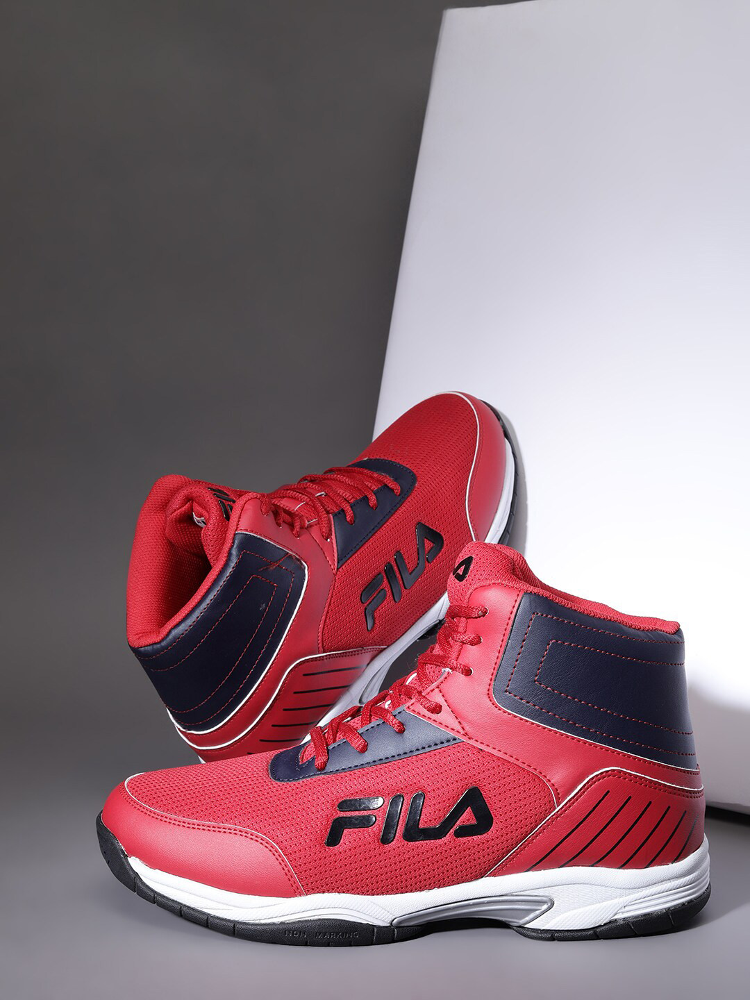 

FILA Men Jizo Basketball Sports Shoes, Red