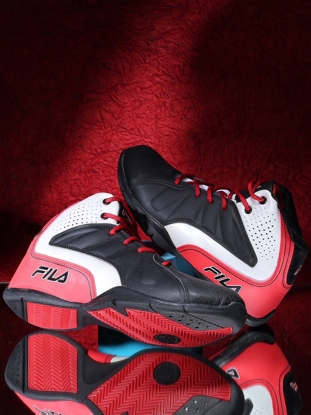 

FILA Men Rebound-3 Basketball Sports Shoes, Black
