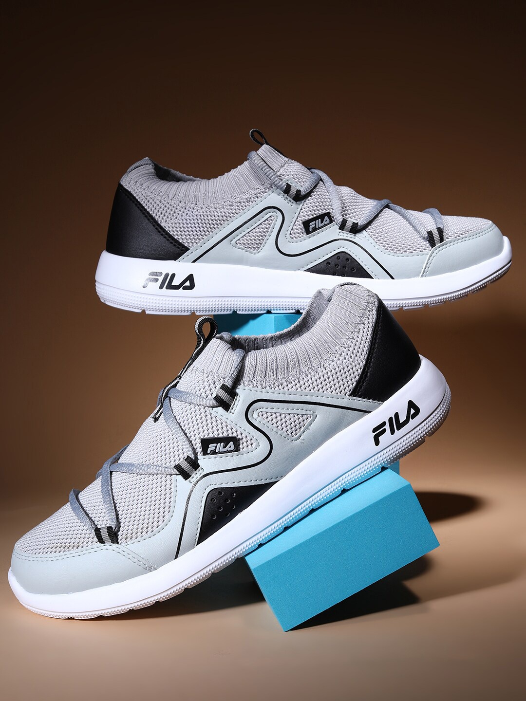 

FILA Men Lace-Ups Running Sports Balis Shoes, Grey