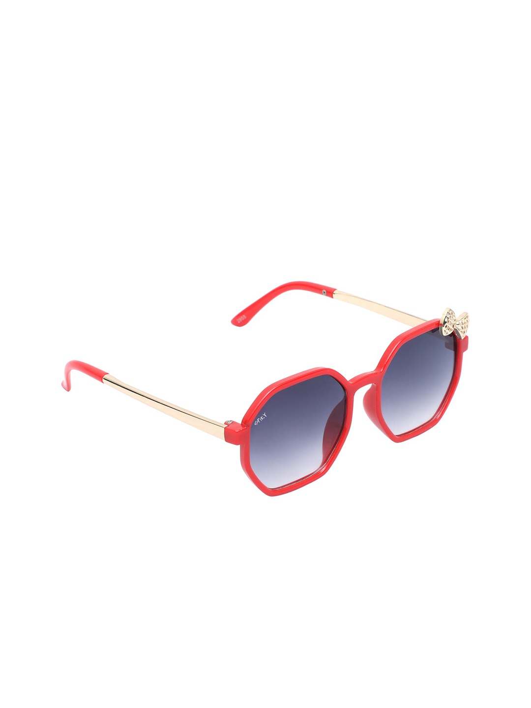 

Spiky Unisex Kids Square Sunglasses with UV Protected Lens, Red