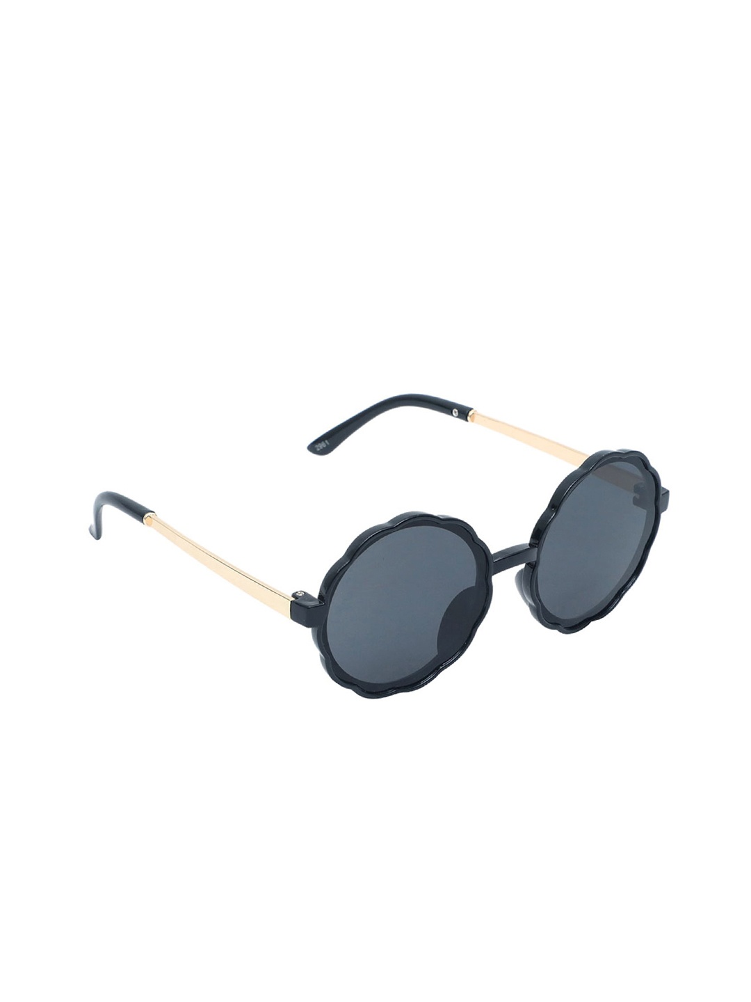 

Spiky Unisex Kids Round Sunglasses with UV Protected Lens, Black