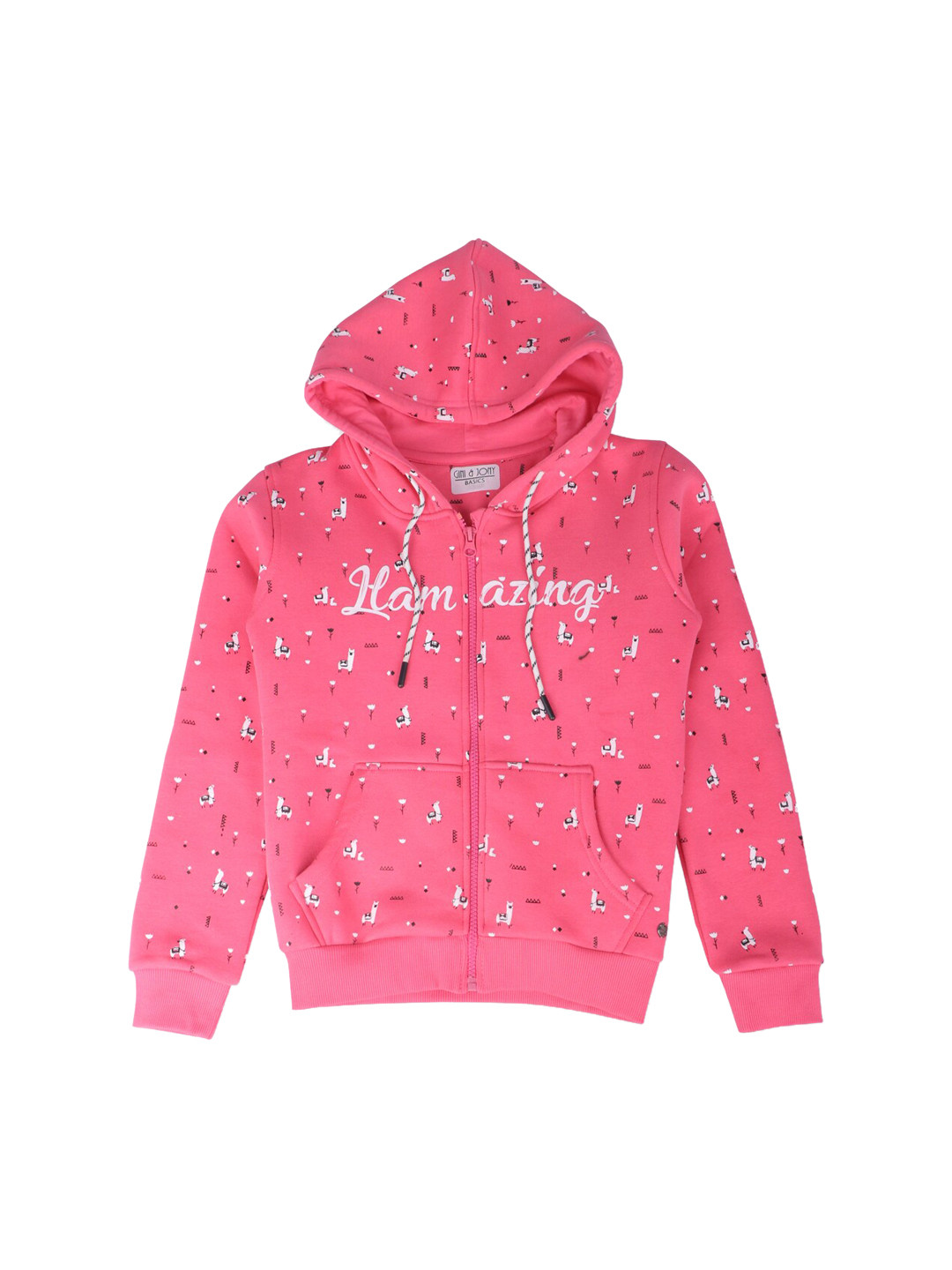 

Gini and Jony Girls Fleece Open Front Jacket, Pink