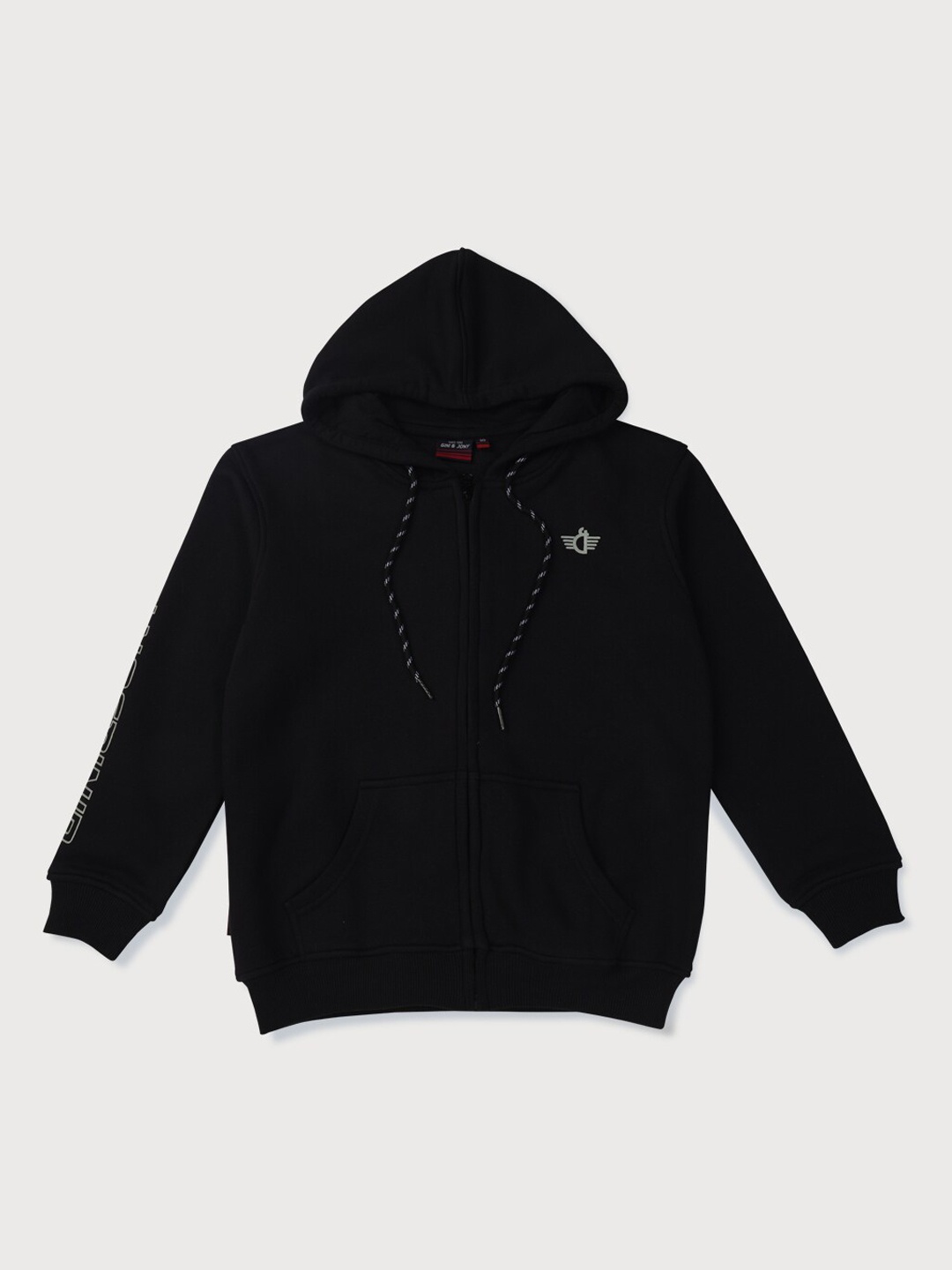 

Gini and Jony Boys Fleece Bomber with Embroidered Jacket, Black