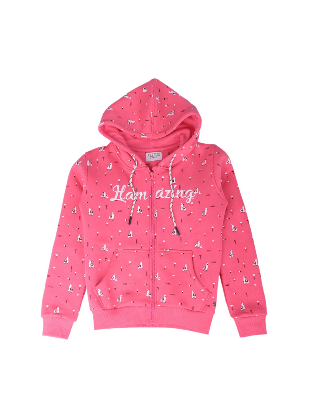 

Gini and Jony Girls Fleece Open Front Jacket, Pink