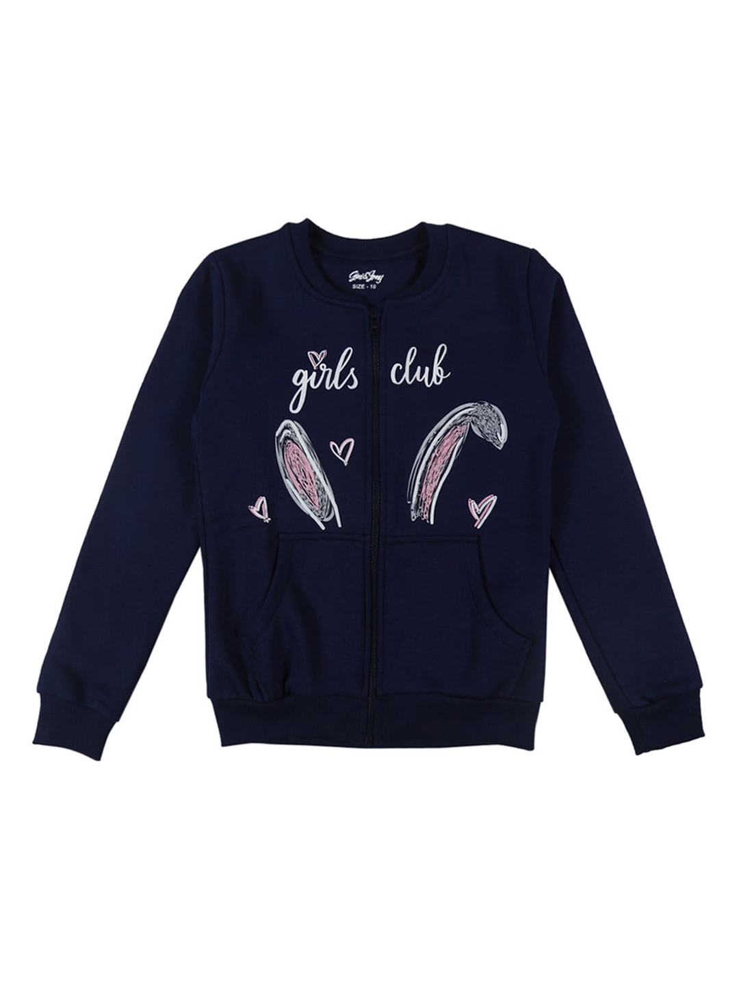 

Gini and Jony Kids Girls Graphic Printed Sweatshirt, Navy blue