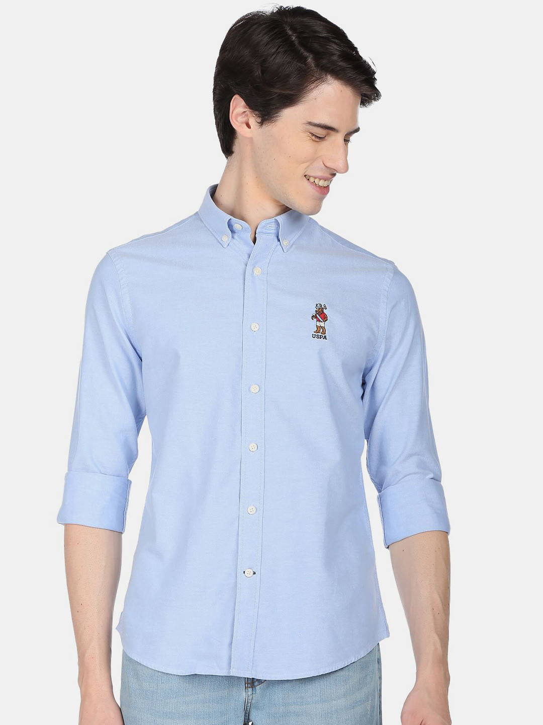 

U.S. Polo Assn. Blue Casual Cotton Shirt