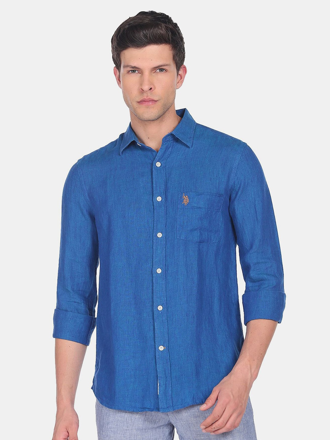 

U.S. Polo Assn. Men Casual Shirt, Blue