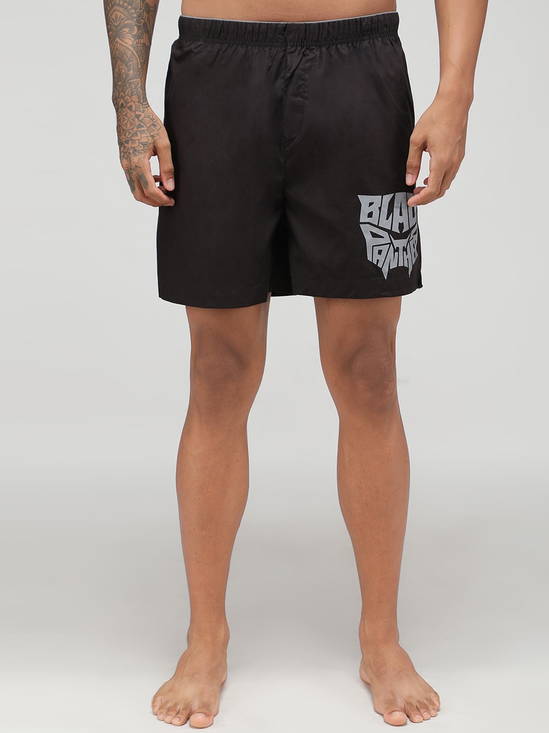 

Zoiro Men Black Panther Printed Pure Cotton Boxer