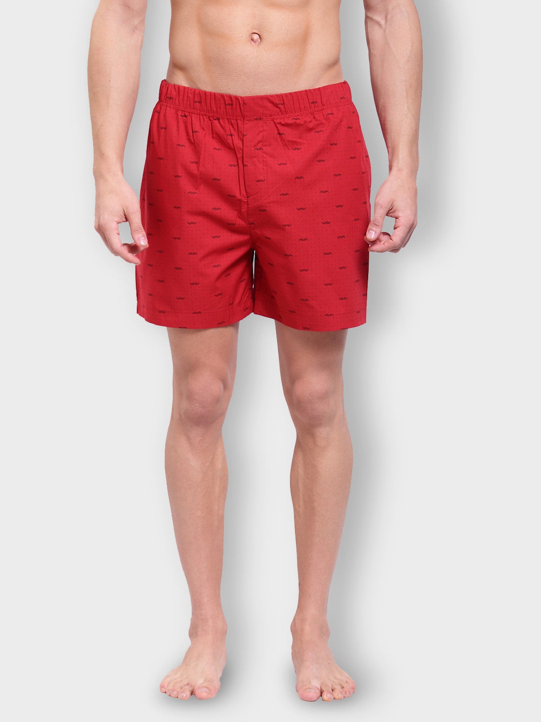 

Zoiro Men Printed Pure Cotton Boxers ZOIROTRENDS, Red