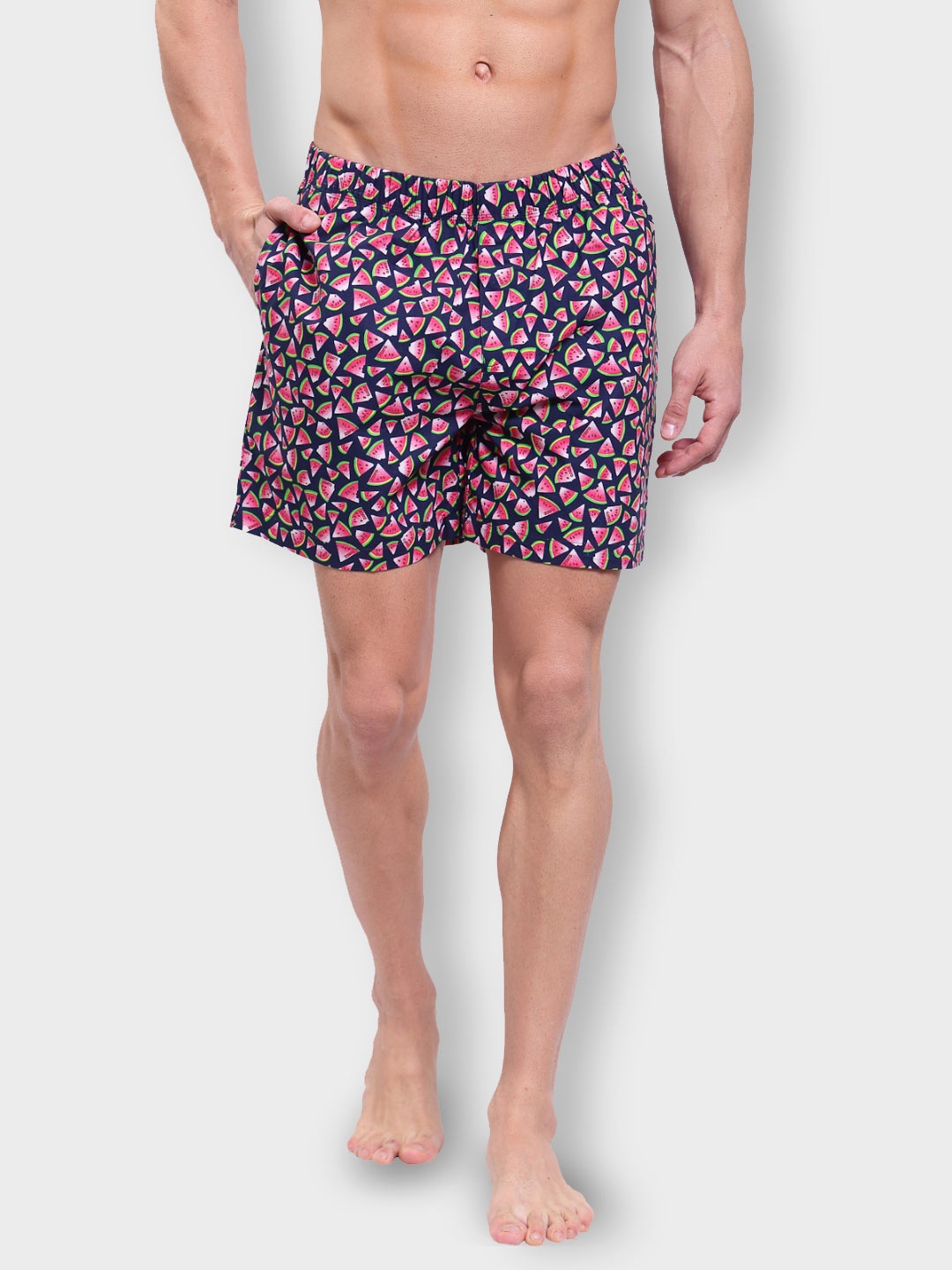 

Zoiro Men Printed Pure Cotton Boxer ZOIROTRENDS#27, Navy blue