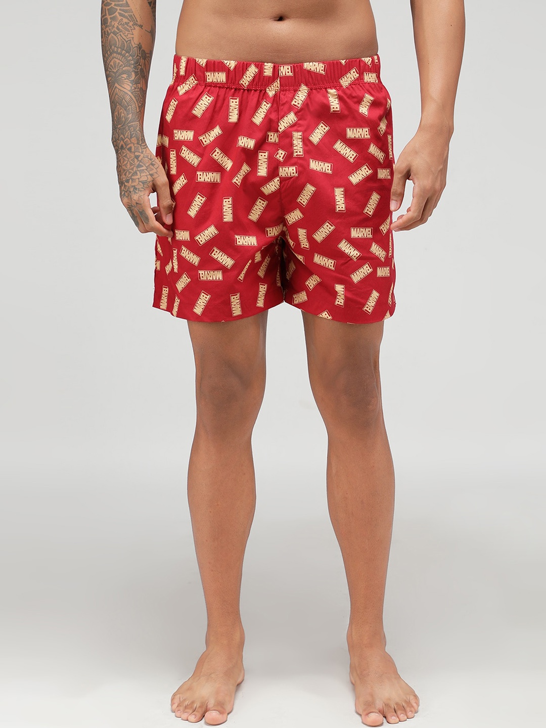 

Zoiro Men Marvel Printed Pure Cotton Boxer ZOIROMARVEL#M54, Red