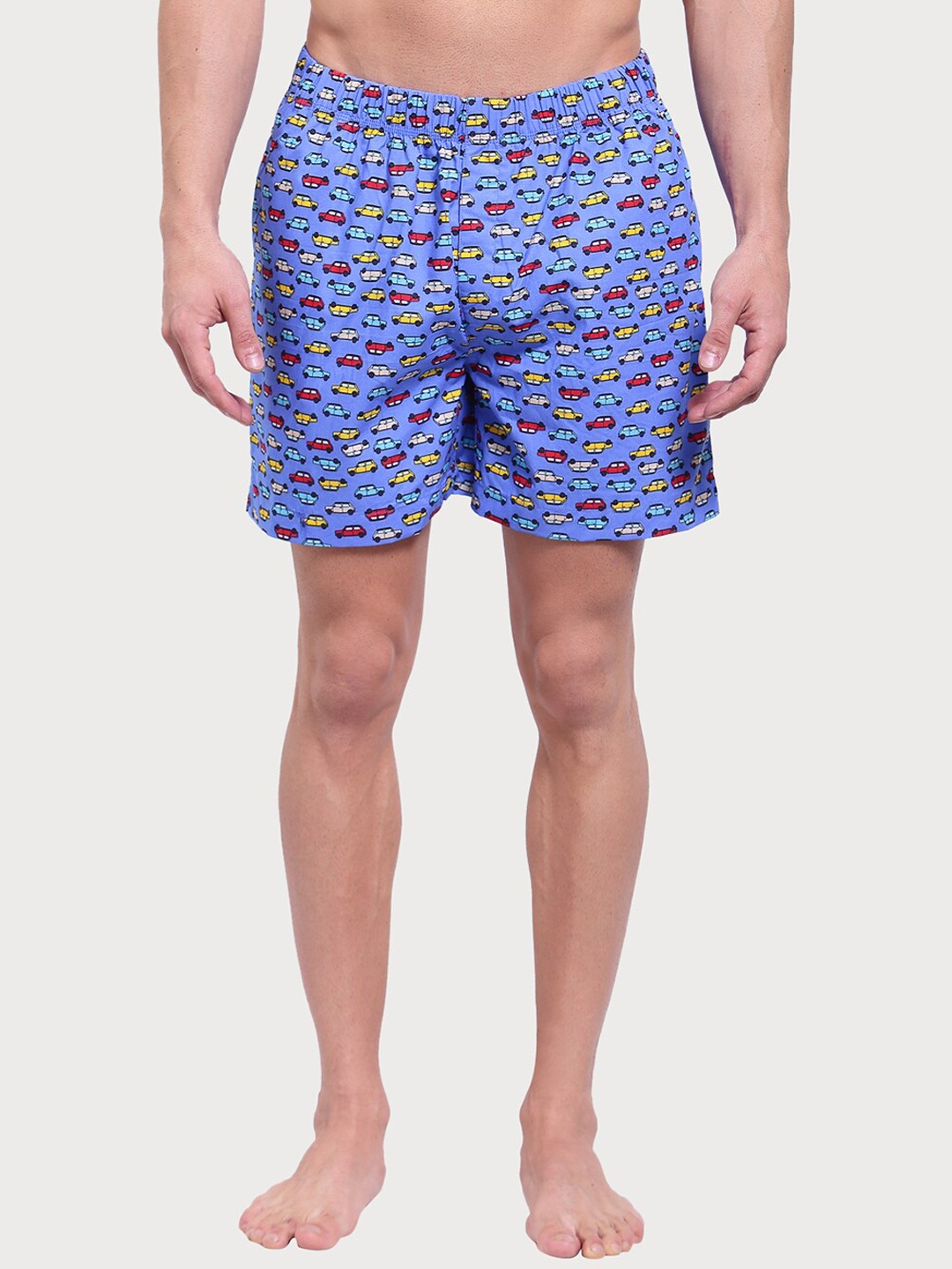 

Zoiro Men Printed Pure Cotton Boxer ZOIROTRENDS#27, Blue
