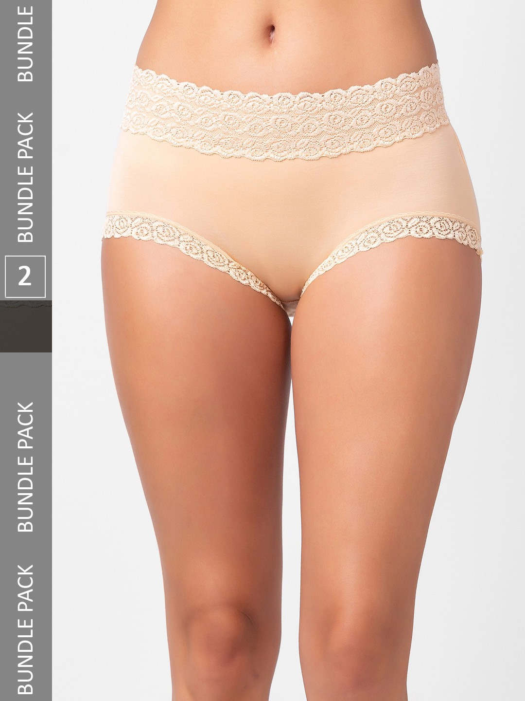 

FashionRack Women Pack Of 2 Assorted Cotton Hipster Briefs