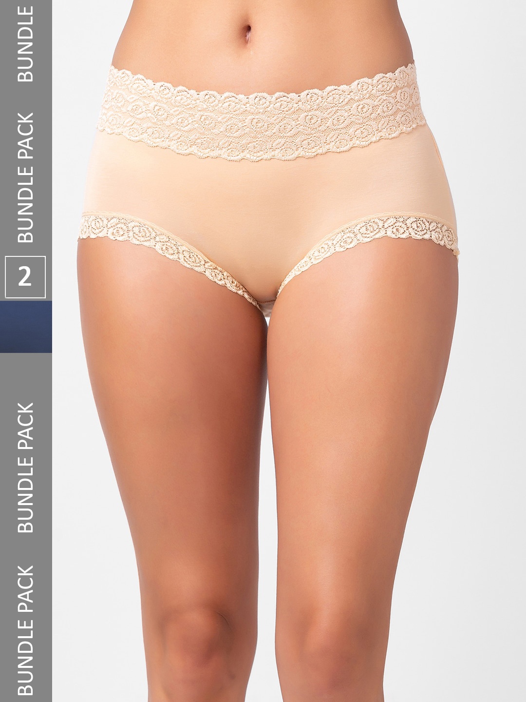 

FashionRack Women Pack Of 2 Assorted Cotton Hipster Briefs
