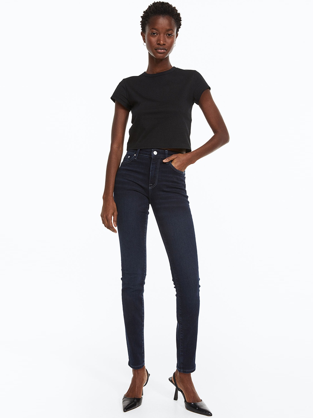 

H&M Women Shaping Skinny Regular Jeans, Blue