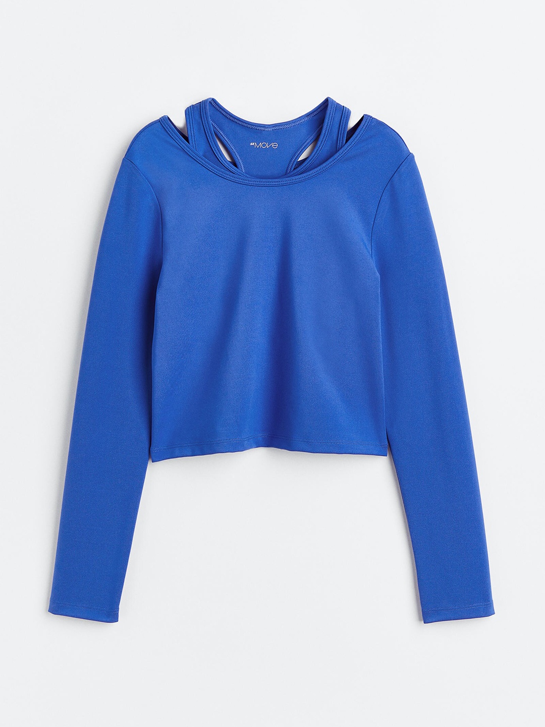 

H&M Girls Double-layered Sports Top In DryMove, Blue