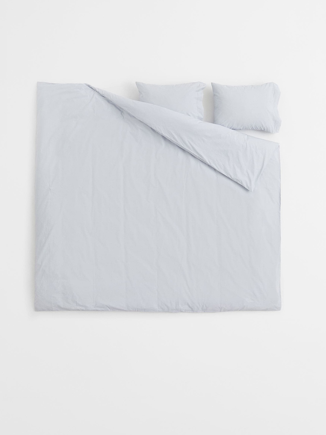 

H&M Blue Cotton Percale Double/king Duvet Cover Set