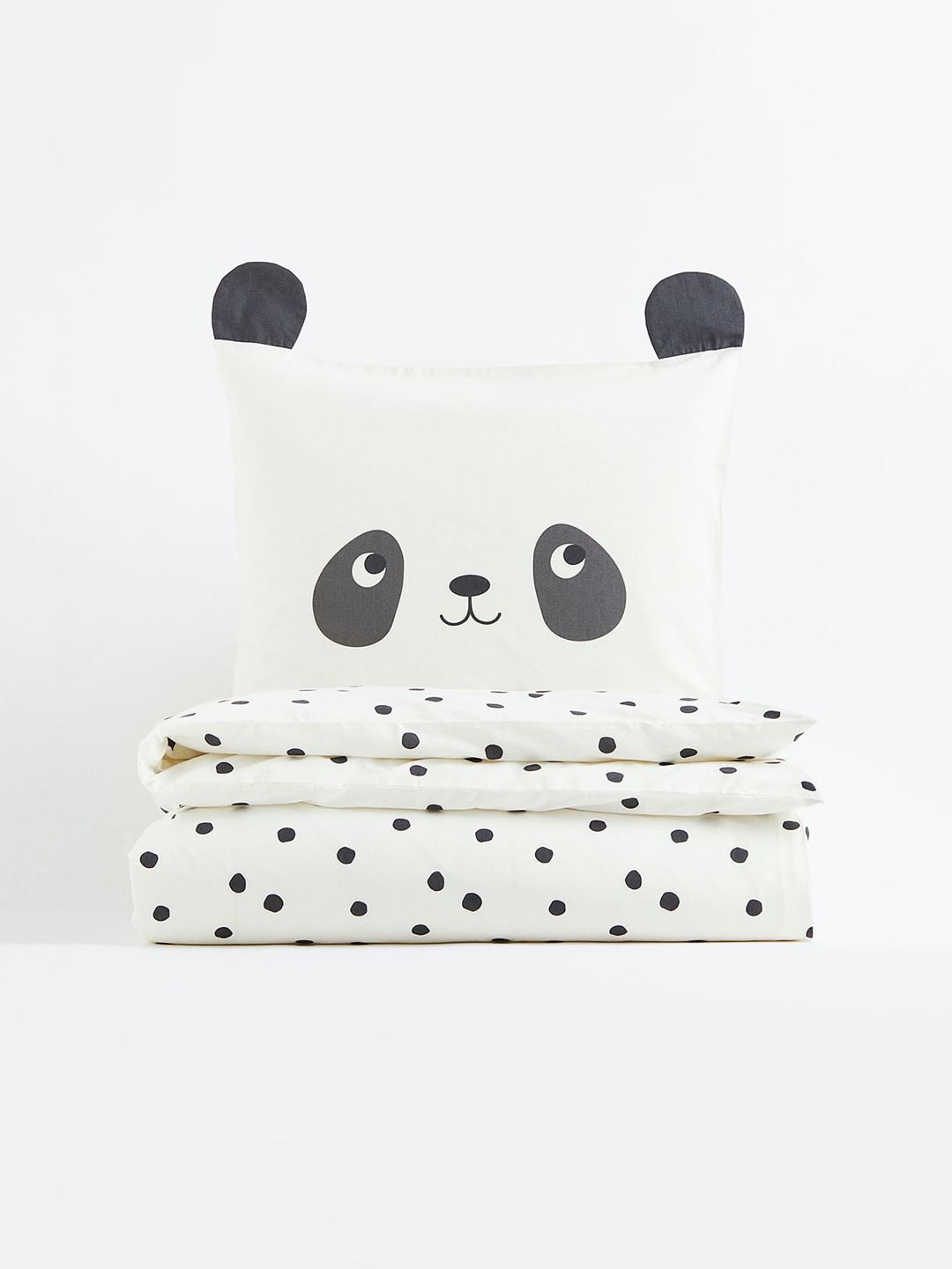 

H&M White & Grey Single Duvet Cover Set