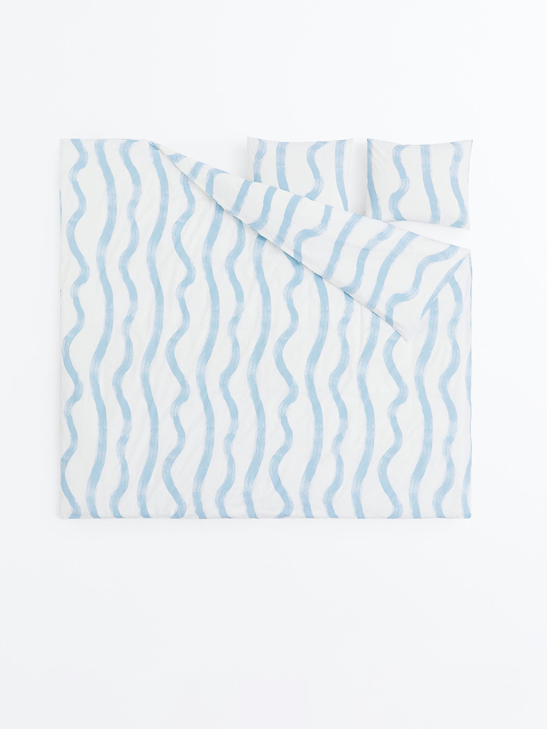 

H&M Blue & White Patterned Cotton Double Duvet Cover Set